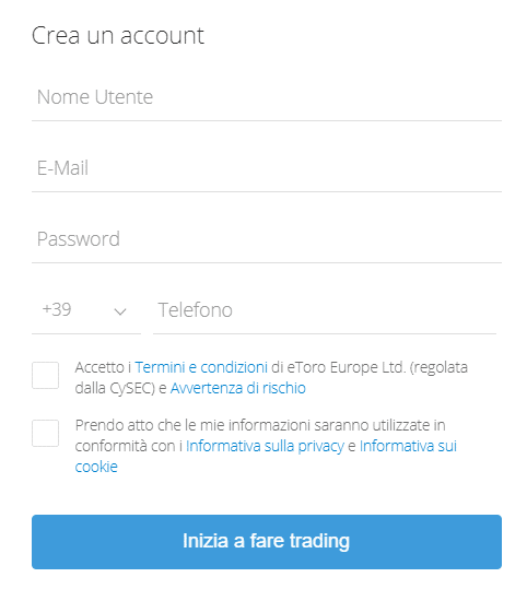 Ecco come registrarsi su etoro