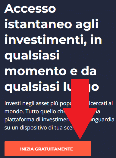 avviare la registrazione Iq option