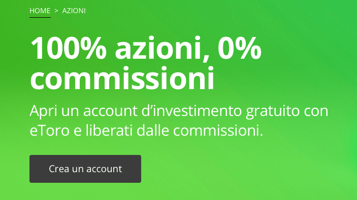 eToro basse commissioni