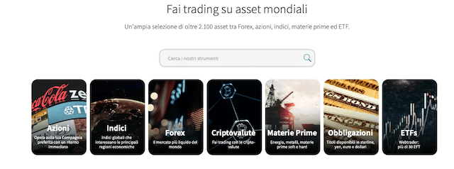 Mercati e asset Trade.com